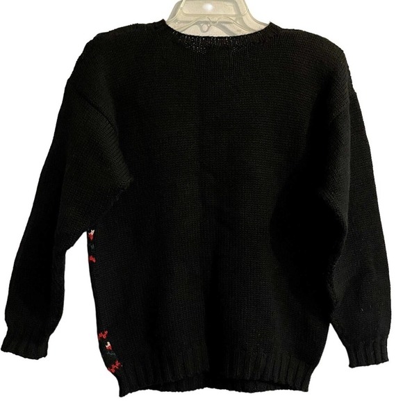 Vintage SKYR Sportswear Sweater Black Size Large Women 100% Wool Ski Nor… - Picture 3 of 5